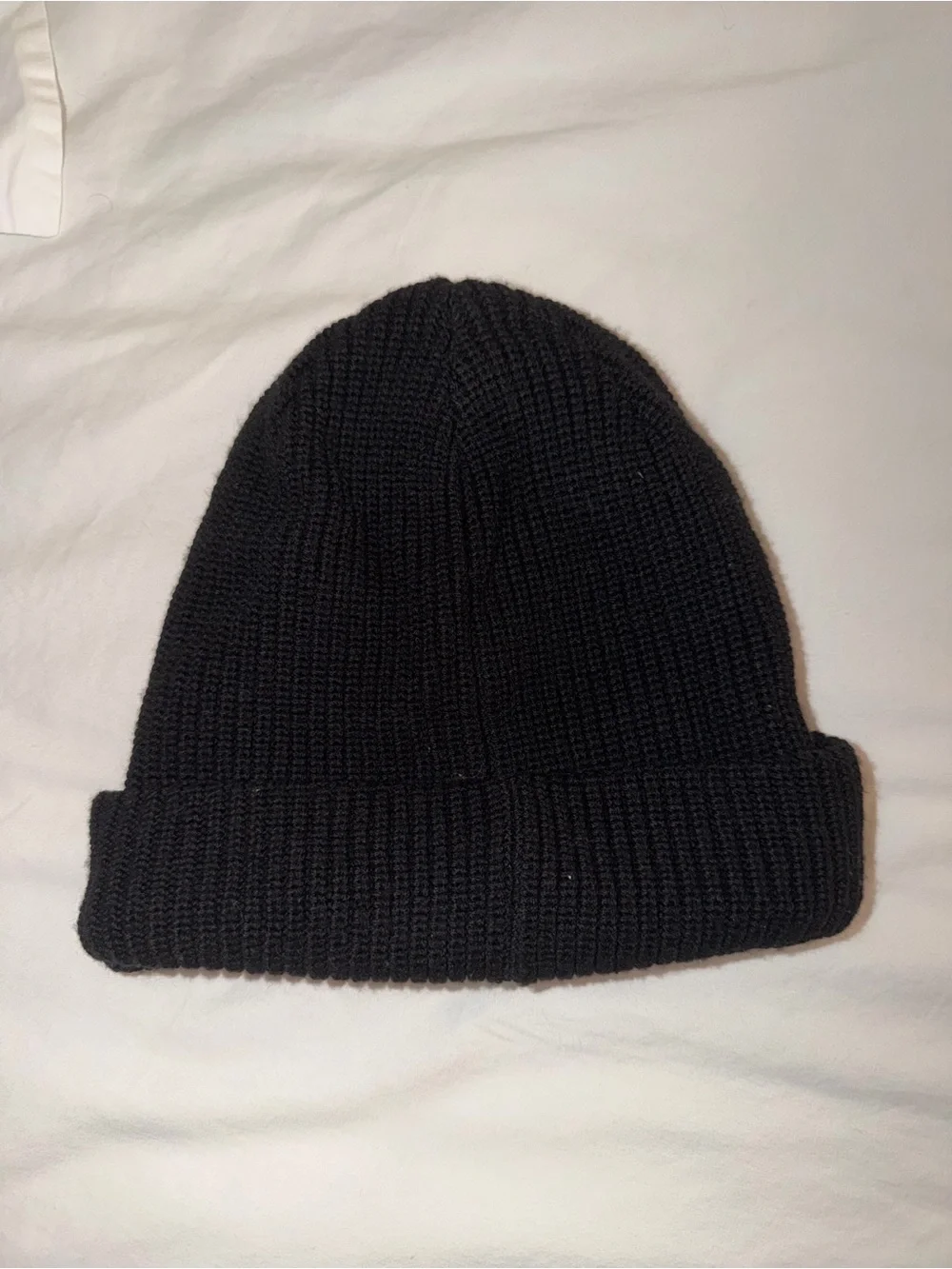 Madhappy Black Cuffed Knit Beanie with Script Logo